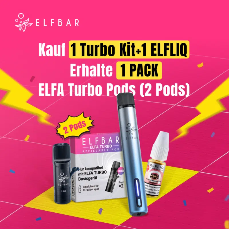 Elfa Turbo Kit mit 1x Elfliq und 1x Elfa Turbo Pods