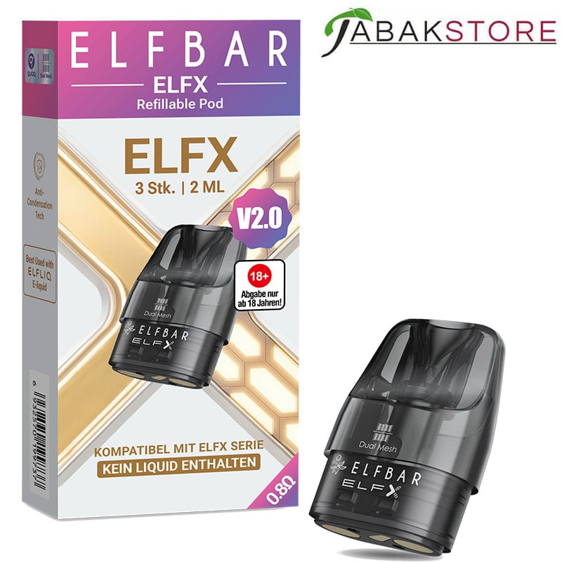 elfbar elfa master akku Elfbar - ELFX Leerpod V2 | 0.8 Ohm