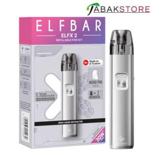 Elfbar-ELFX-2-Titanium-Silver-E-Zigaretten-Set
