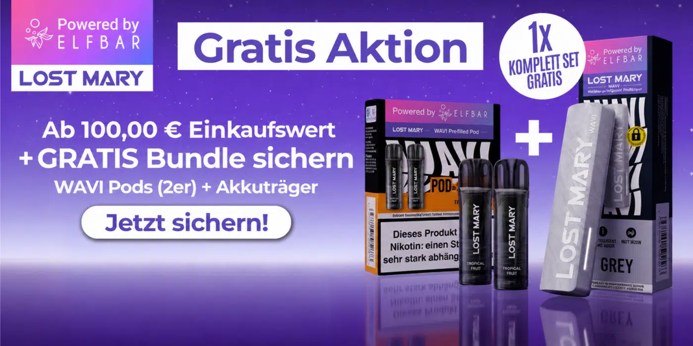 Gratis Lost Mary Pod und Device ab 100,00 Euro