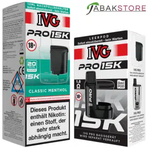 IVG-Pro-15k-Classic-Menthol-Pod-+-Leerpod