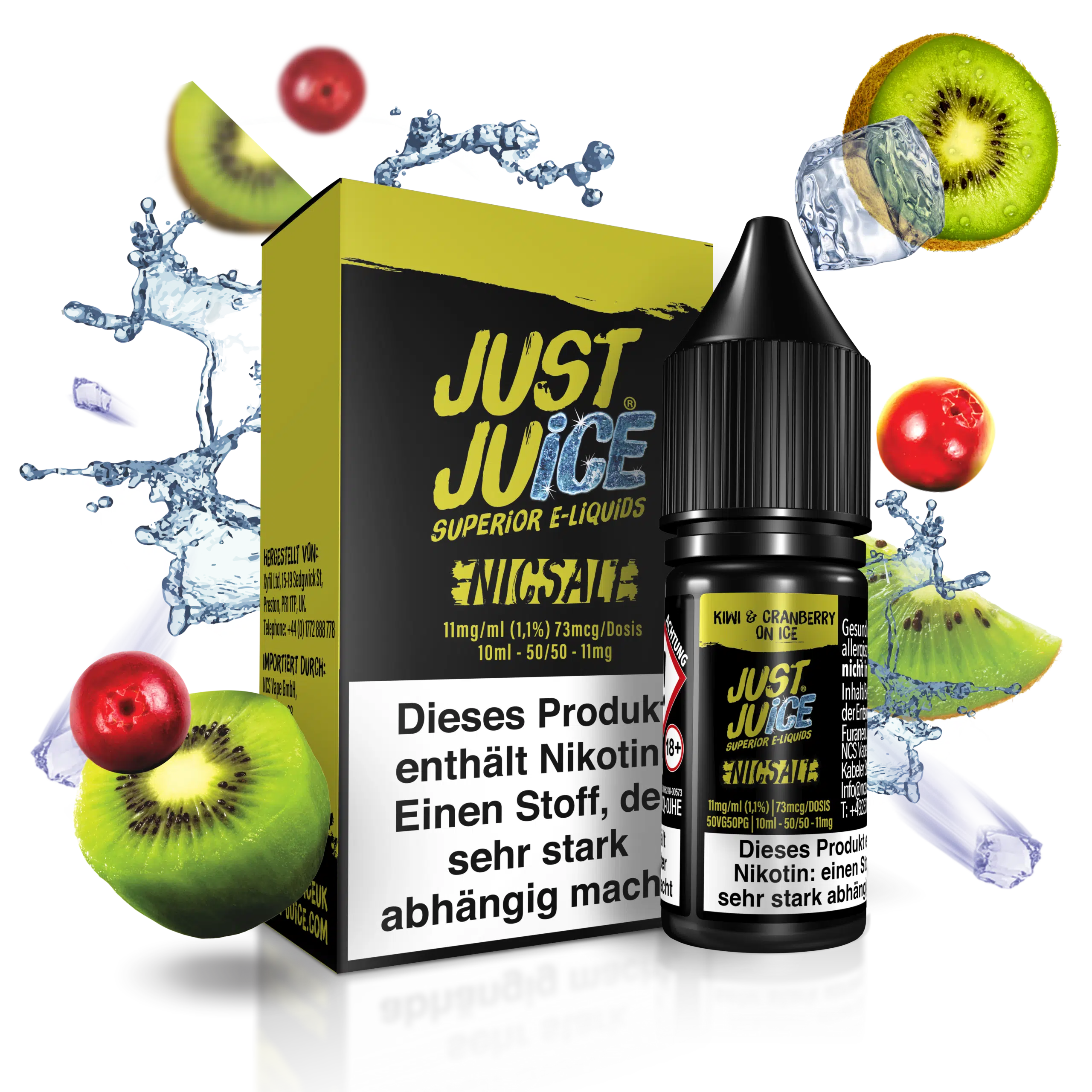 Just Juice Liquid Kiwi und Cranberry On Ice 11mg