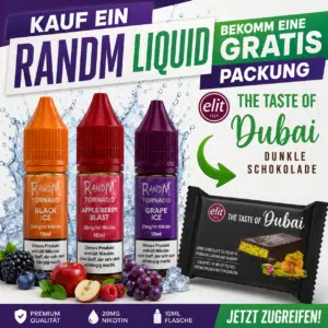 RandM Liquid mit gratis Dunkle Schokolade