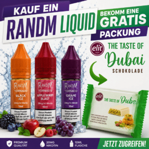 RandM Liquid und Gratis Tafel Schokolade