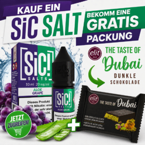 SiC Salt Liquid mit gratis Dunkle Schokolade