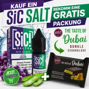 SiC Salt Liquid mit gratis Dunkle Schokolade