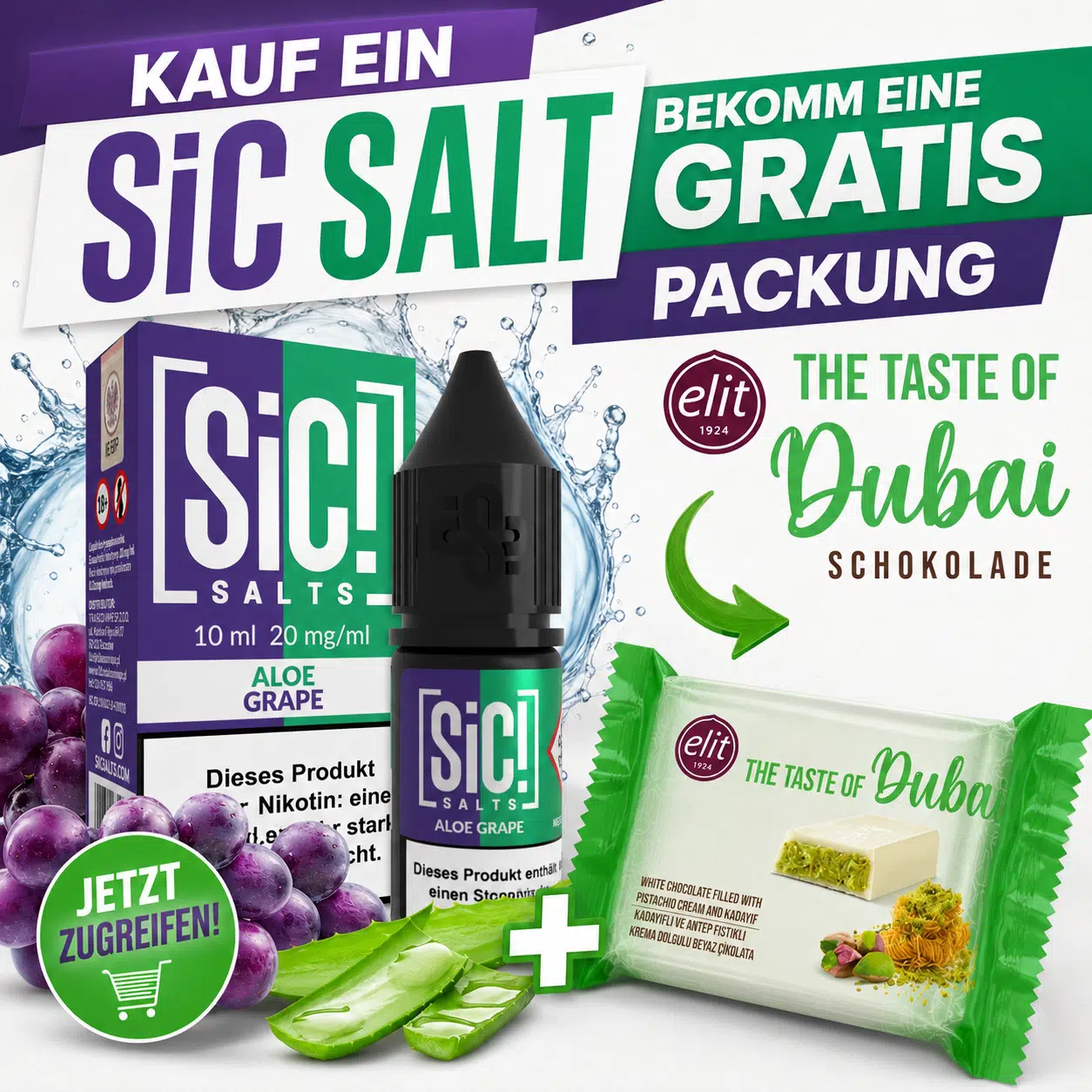 SiC Salt und Gratis Tafel Schokolade