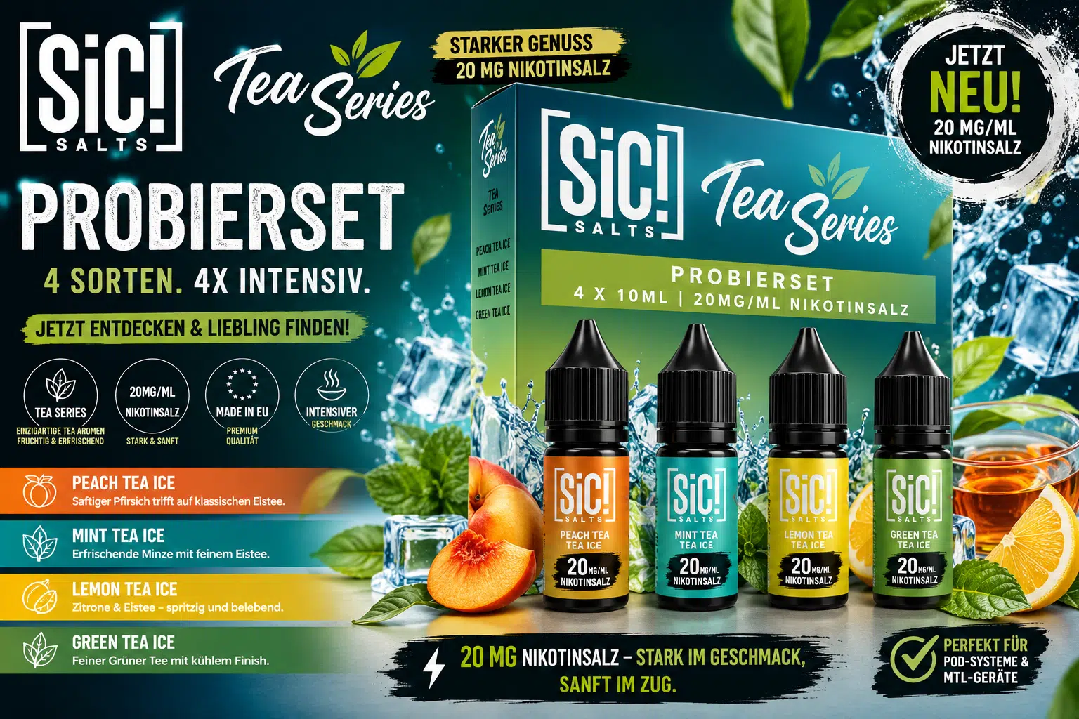 sic salt probierset tea series 10mg