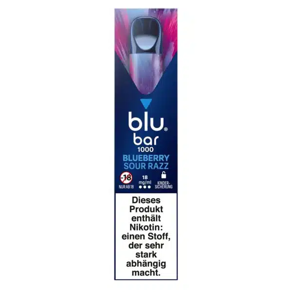 blu bar 1000 Vape Blueberry Sour Razz