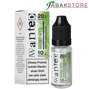 Wanted-Nikotinsalz-Liquid-Grüner-Apfel-20mg