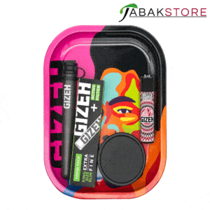 GIZEH Recreational Starter Set mit Clipper Joint Tube King Size Pape mit Aktivkohlefilter