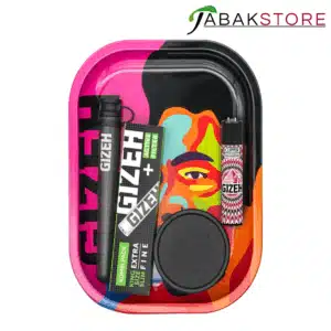 GIZEH Recreational Starter Set mit Clipper Joint Tube King Size Pape mit Aktivkohlefilter