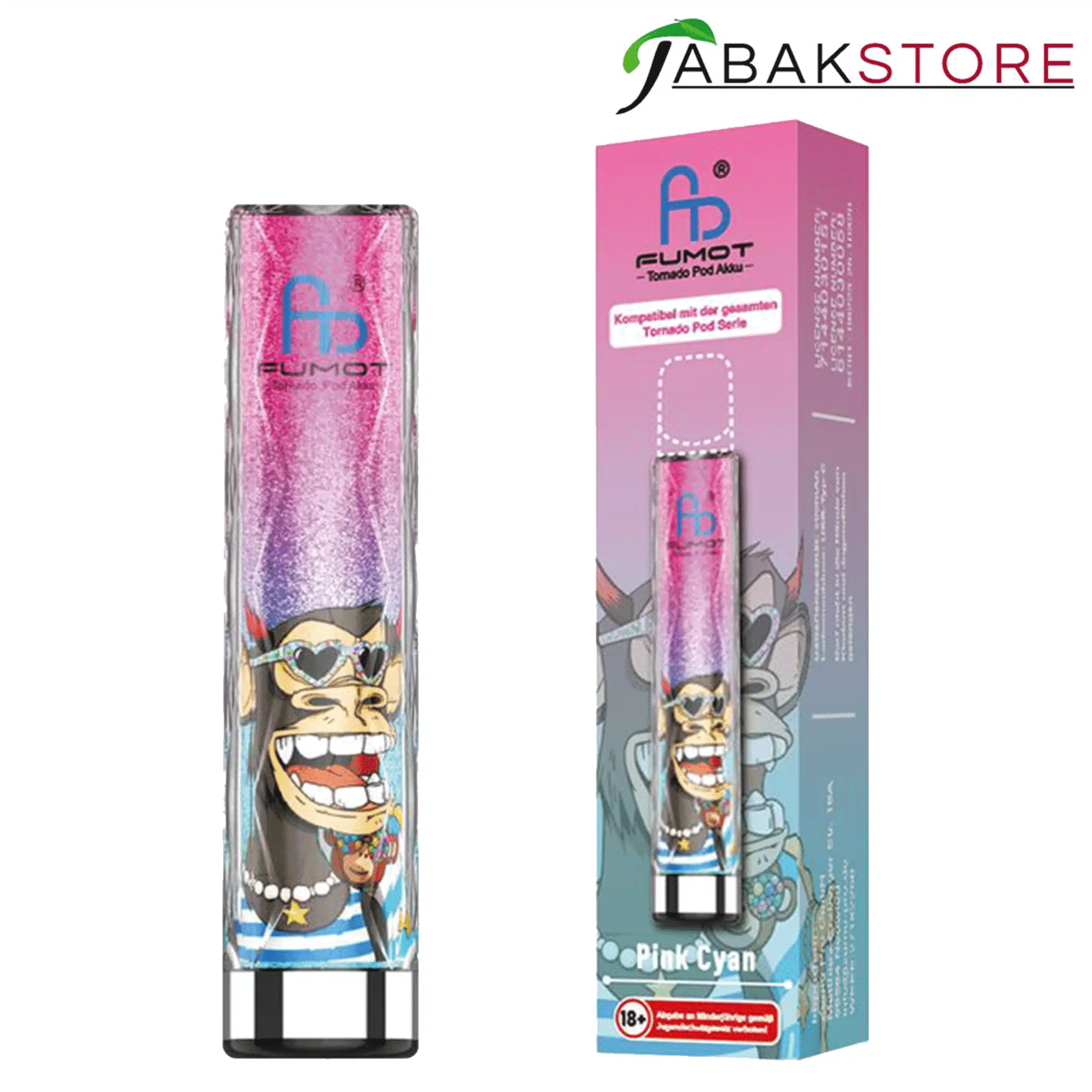 Fumot Tornado Pod Kit Akkuträger Pink Cyan