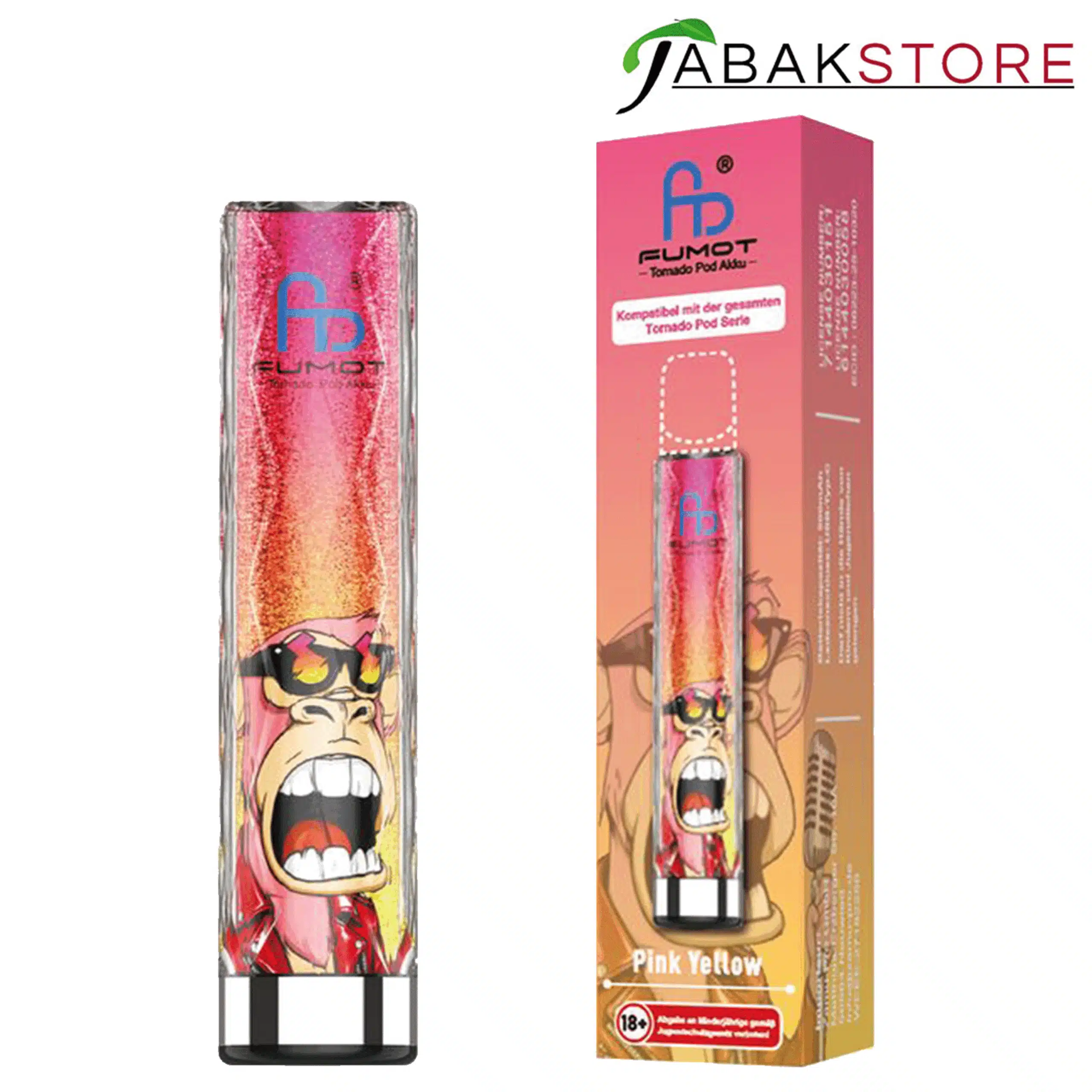 Fumot Tornado Pod Kit Akkuträger Pink Yellow