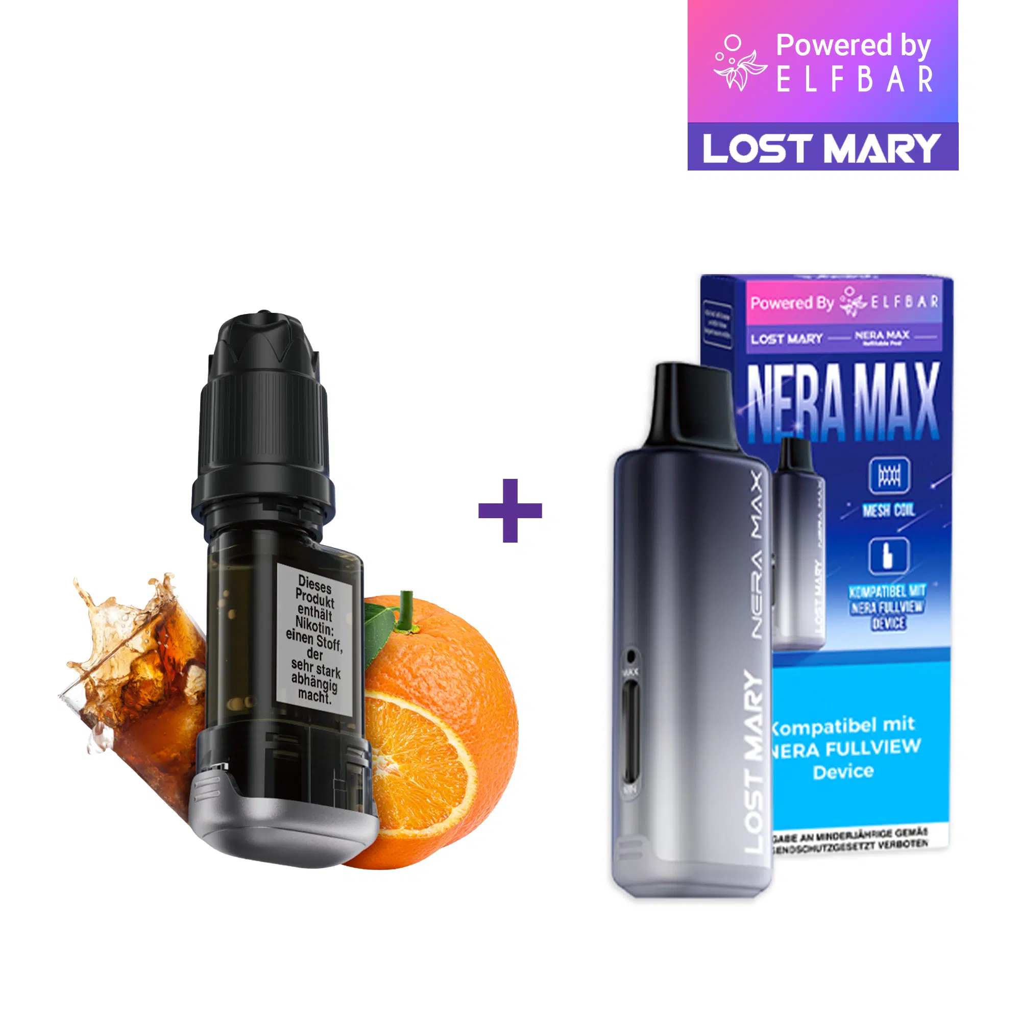 Lost Mary Nera Max Cola Orange 15k Refill + Akkuträger