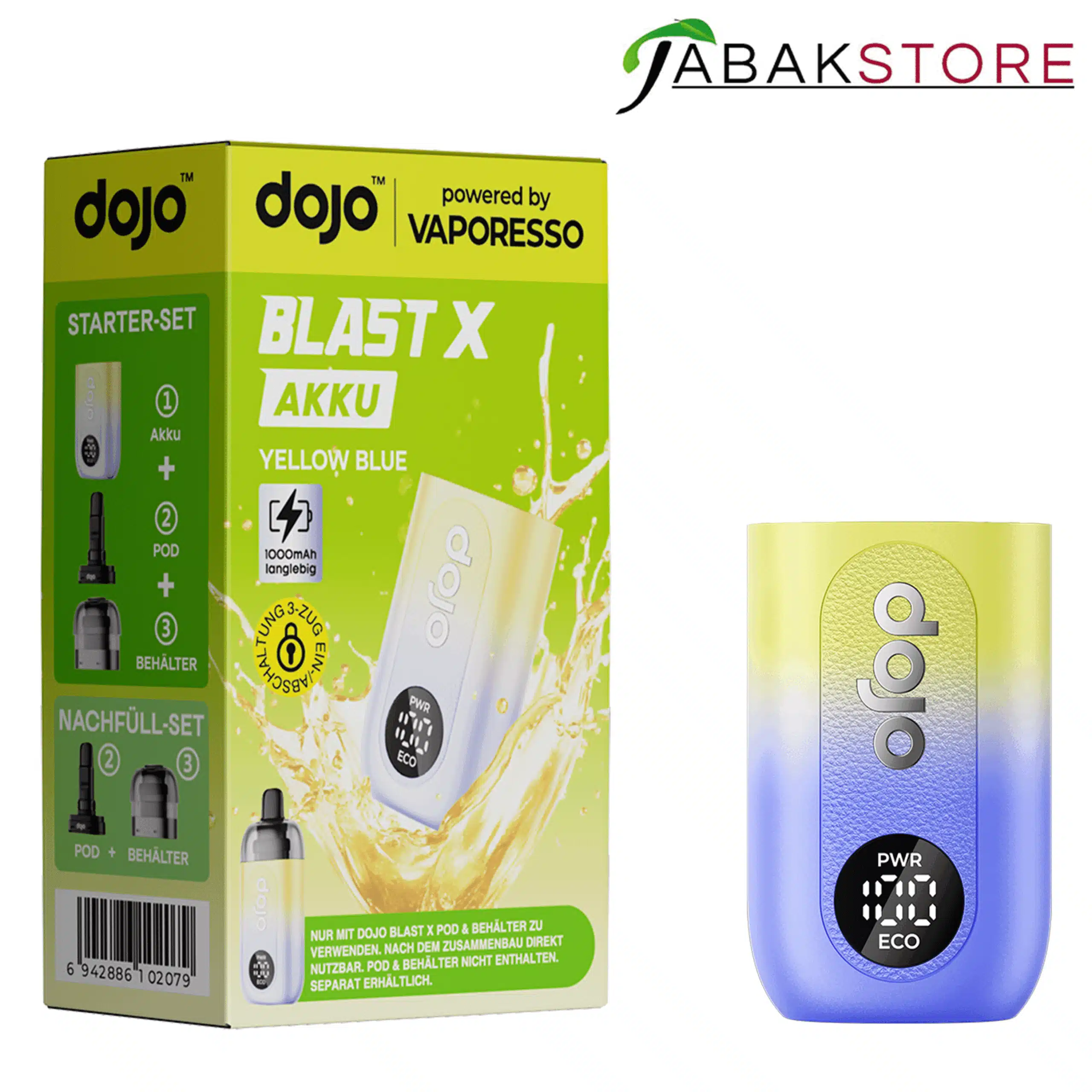 Dojo Blast X Akkuträger Pod Kit Blue Yellow