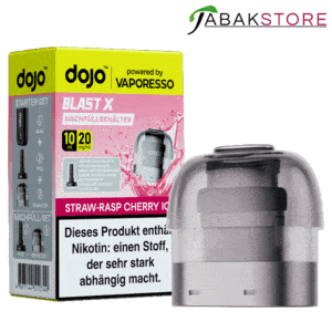 Dojo Blast X Refill Straw-Rasp Cherry Ice 20mg 10ml
